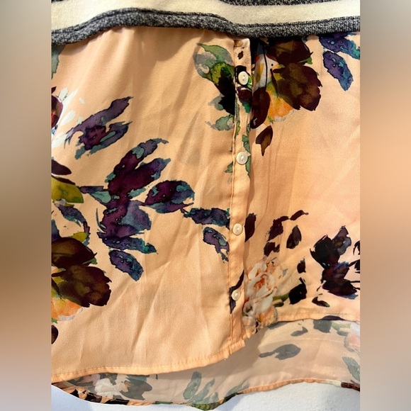 Anthropologie Postmark Ginny Stripe & Floral Layered Blouse - Medium - Picture 5 of 9